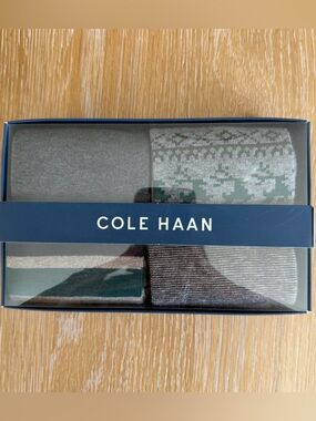 Cole Haan Green & Gray Patterned Dress Sock Pack